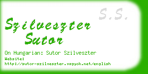 szilveszter sutor business card